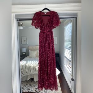 NWT Baltic Born Marseille Embossed Maxi Dress - Mulberry - Small